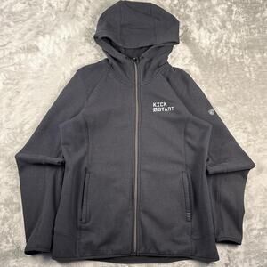 Kuhl Womens Full Zip Hoodie Jacket Embroidered Kickstart Logo Athletic Black M